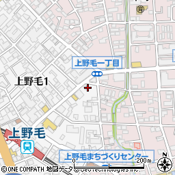株式会社芝江電機　上野毛店周辺の地図