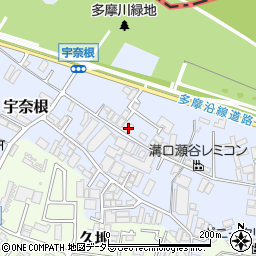神奈川県川崎市高津区宇奈根周辺の地図