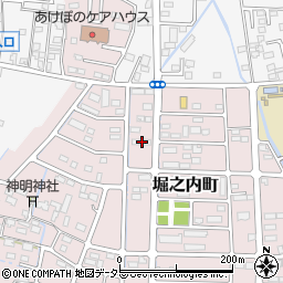 山梨県甲府市堀之内町701-2周辺の地図