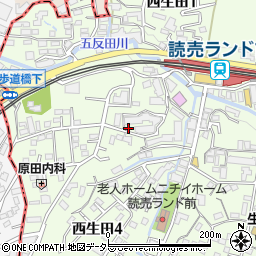 生田南大作公園周辺の地図