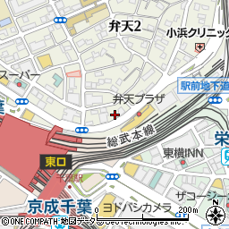 タイムズ千葉弁天駐車場周辺の地図