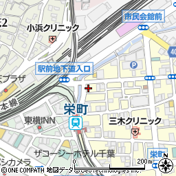 パラカ千葉栄町南通り駐車場周辺の地図
