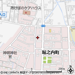 山梨県甲府市堀之内町700周辺の地図