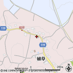 千葉県山武市植草周辺の地図