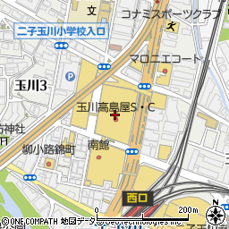 玉川高島屋ショッピングセンター本館地下１階　円山菓寮周辺の地図
