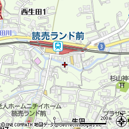 神奈川県川崎市多摩区西生田周辺の地図