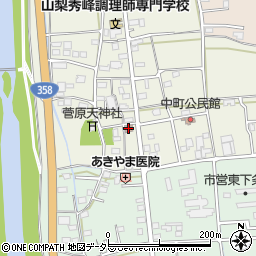 甲府中町簡易郵便局周辺の地図