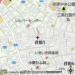 東京都品川区荏原5丁目8周辺の地図