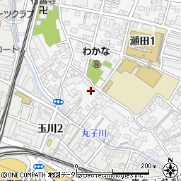 東京都世田谷区瀬田1丁目9-38周辺の地図