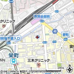 千葉県千葉市中央区栄町周辺の地図