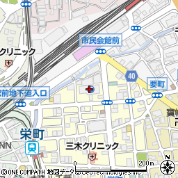 栄町立体駐車場周辺の地図