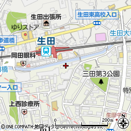 ステージグランデ生田駅前周辺の地図