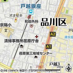 東京都品川区平塚1丁目周辺の地図