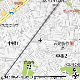 東京都目黒区中根周辺の地図