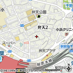 千葉県千葉市中央区弁天2丁目5周辺の地図