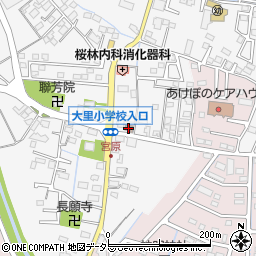 甲府大鎌田郵便局周辺の地図