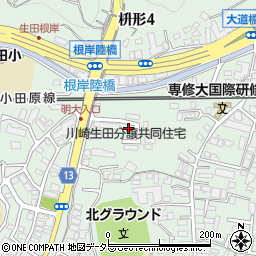 生田根岸第1公園周辺の地図