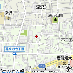 東京都世田谷区等々力7丁目周辺の地図