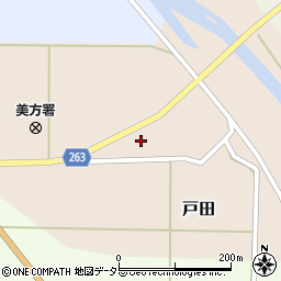 兵庫県美方郡新温泉町戸田周辺の地図