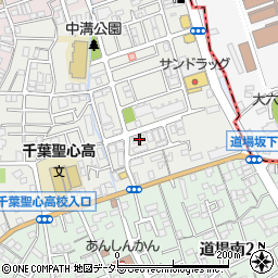 千葉県千葉市中央区道場北2丁目17-2周辺の地図