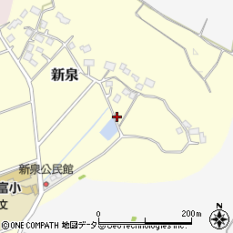 千葉県山武市新泉周辺の地図