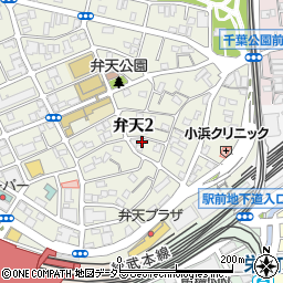 千葉県千葉市中央区弁天2丁目18-2周辺の地図