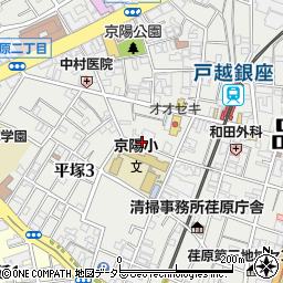 タイムズ品川平塚第１２駐車場周辺の地図