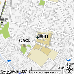 東京都世田谷区瀬田1丁目周辺の地図