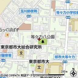 東京都世田谷区等々力8丁目周辺の地図