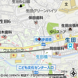 つくばクリーニング生田店周辺の地図