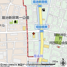 牛角 田富リバーサイド店周辺の地図