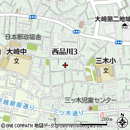 東京都品川区西品川3丁目13-16周辺の地図
