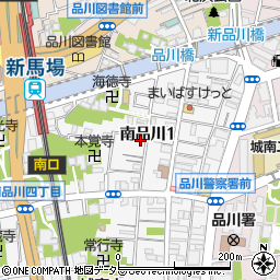 東京都品川区南品川1丁目周辺の地図