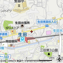 寿司居酒屋 多満 生田店周辺の地図