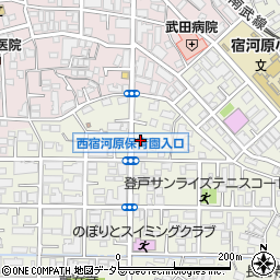 ファミリーマート宿河原西店周辺の地図
