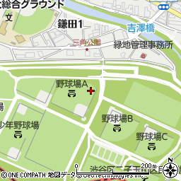 東京都世田谷区鎌田1丁目周辺の地図