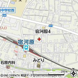 神奈川県川崎市多摩区宿河原周辺の地図