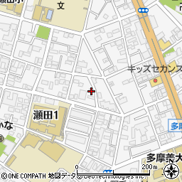 東京都世田谷区瀬田1丁目25-16周辺の地図