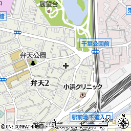千葉県千葉市中央区弁天2丁目16周辺の地図