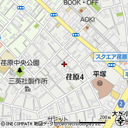東京都品川区荏原4丁目周辺の地図