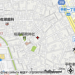 東京都目黒区平町1丁目14周辺の地図