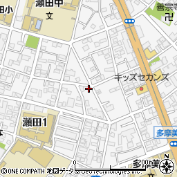 東京都世田谷区瀬田1丁目24-12周辺の地図