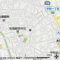 東京都目黒区平町周辺の地図