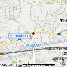 多摩警察署生田交番周辺の地図