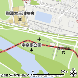 宇奈根公園トイレ１周辺の地図