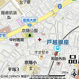 東京都品川区平塚2丁目周辺の地図