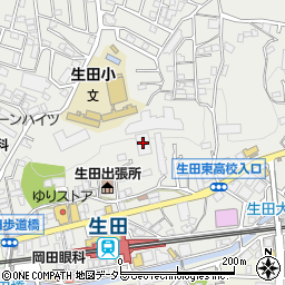 川崎市役所こども未来局　北部児童相談所周辺の地図