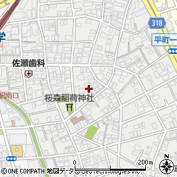 東京都目黒区平町1丁目13周辺の地図