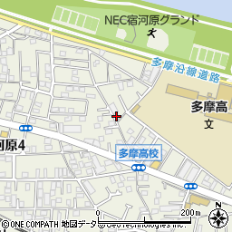 神奈川県川崎市多摩区宿河原5丁目周辺の地図
