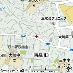 城南信用金庫大崎支店周辺の地図
